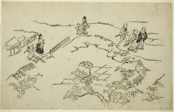 Emon Hill, from the series "The Appearance of Yoshiwara (Yoshiwara no tei)", c. 1681/84.
