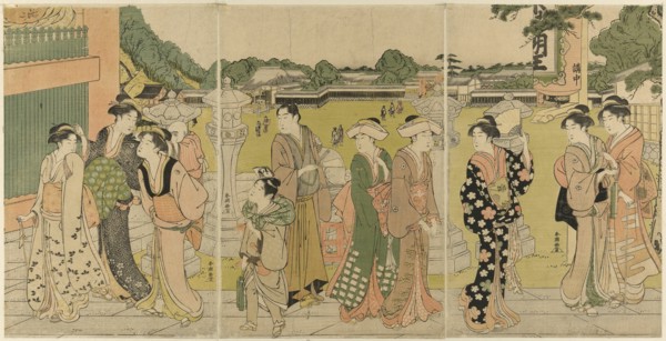 Visiting a temple dedicated to Fudo, c. 1780/1801.