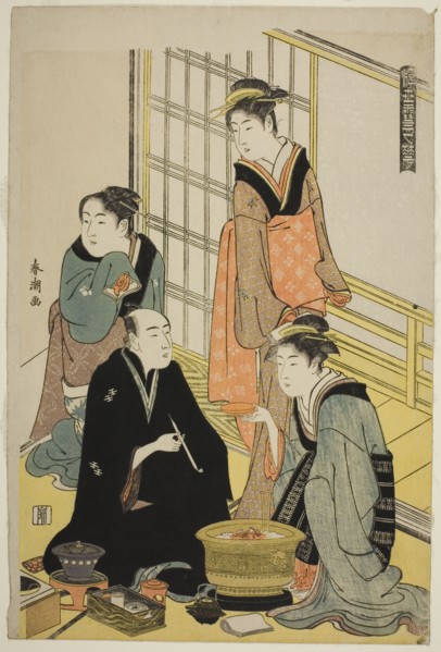 Snow, from the series "Snow, Moon, and Flowers of the Floating World (Ukiyo setsugekka)", c. 1784/85.