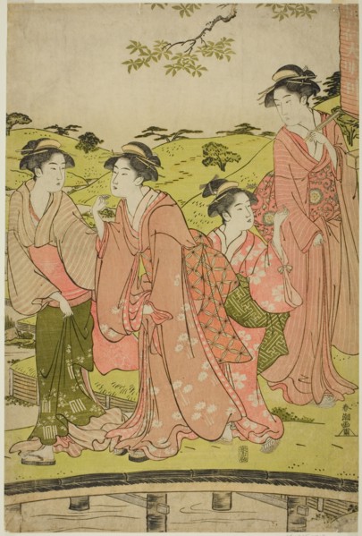 Women Visiting an Inari Shrine, c. 1780/1801.