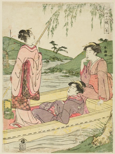 The Eighth Month (Hachigatsu), from the series "Popular Customs of the Twelve Months (Fuzoku juni ko)", c. 1780/1801.