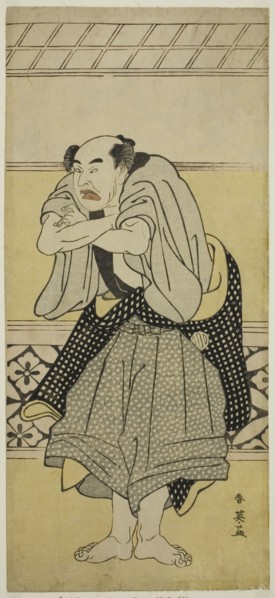 The Actor Asao Tamejuro I as Drunken Gotobei in the Play Yoshitsune Koshigoe Jo, Performed at the Ichimura Theater in the Ninth Month, 1790, c. 1790.