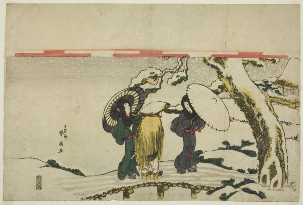 Travelers in Snow, Japan, early 19th century.