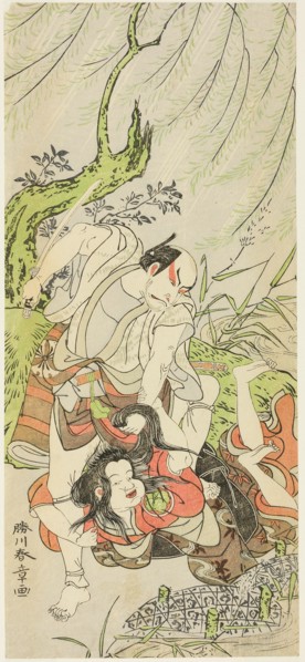 The Actors Matsumoto Koshiro II as Yoemon and Yoshizawa Sakinosuke III as Kasane, His Wife, Japan, c. 1771.