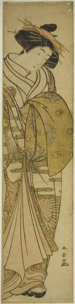 Courtesan Wearing a Chrysanthemum-Patterned Kimono, Japan, c. 1776.