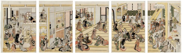 New Year's Day at Ogi-ya brothel, Japan, 1811.