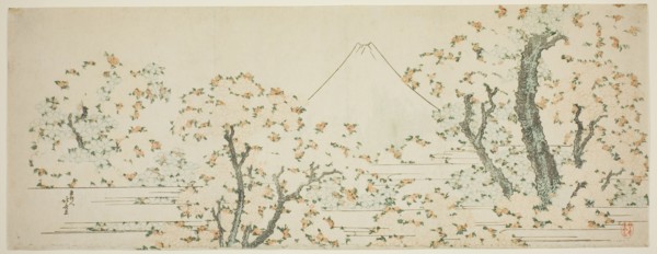 Mount Fuji with Cherry Trees in Bloom, Japan, c. 1801/05.