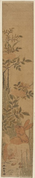 Hares and Roses, Japan, c. 1783.