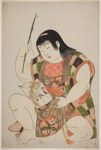 Boy as Hotei, from an untitled series of children as the Seven Gods of Good Fortune, Japan, 1780s.