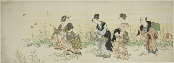 Gathering spring flowers, Japan, n.d.