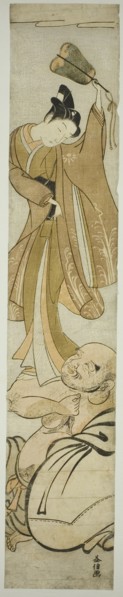 Hotei Balances a Young Man on His Arm, Japan, c. early 1770s.