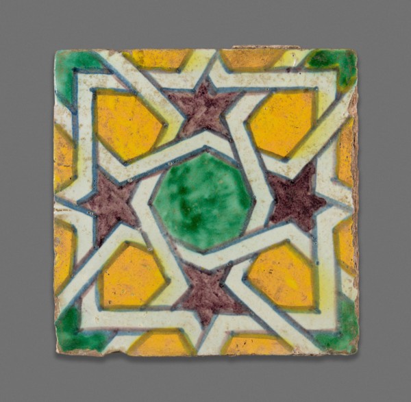 Square Tile, Morocco, Late 19th century.