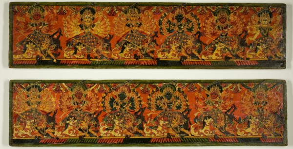 Pair of Manuscript Covers from the Glorification of the Great Goddess (Devimahatmya), 18th century.