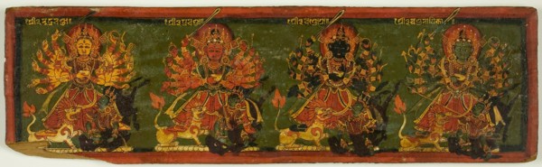 Manuscript Cover from the Glorification of the Great Goddess (Devimahatmya), 18th century.