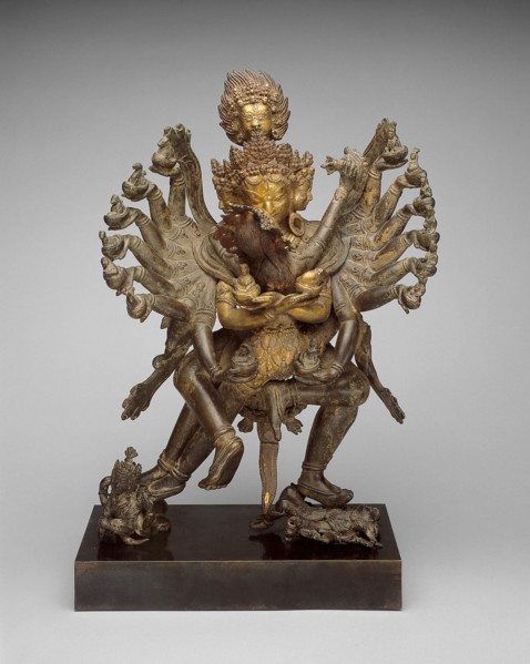 Tantric Deities Hevajra and Nairatmya in Ritual Embrace (Yab-Yum), c. 1600.