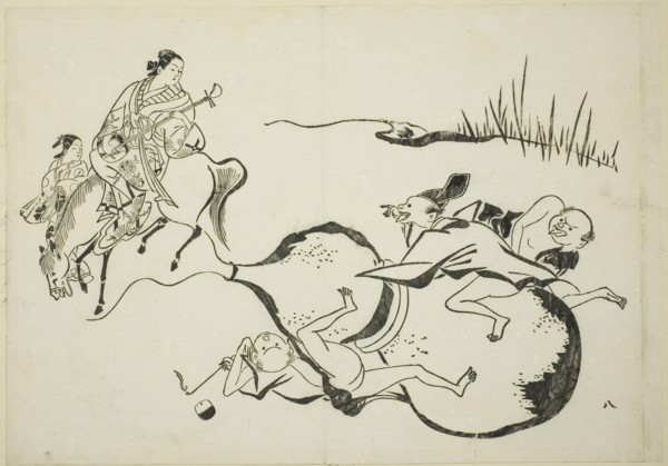 An Impossible Feat by Imaginary Men, no. 8 from a series of 12 prints, c. 1708.
