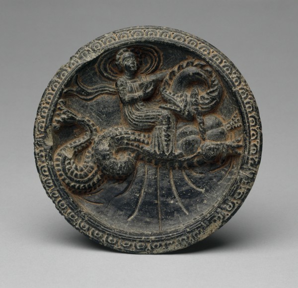 Palette with Sea Nymph (Nereid) Riding on a Sea Monster, 1st century B.C./early 1st century A.D. Ancient region of Gandhara (modern Pakistan).