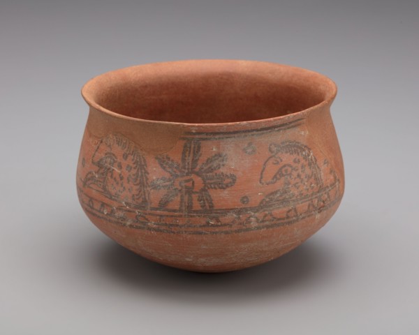 Painted Bowl with Faunal and Floral Design, 5th century. Ancient region of Gandhara (modern Pakistan).