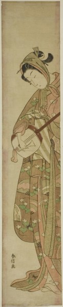 Woman Playing the Shamisen, c. 1769.