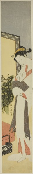 Courtesan Standing by Screen and Bed, c. 1768/69.