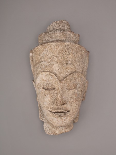 Crowned Head of a Bodhisattva, Ayutthaya period, late 17th century.