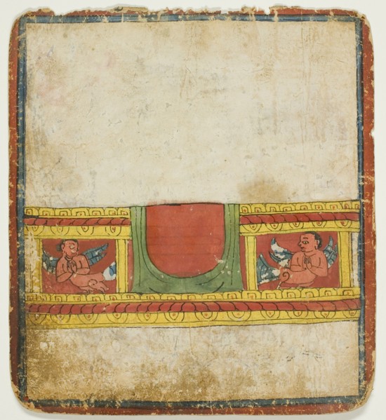 Kinnara Throne, from a Set of Initiation Cards (Tsakali), 14th/15th century.