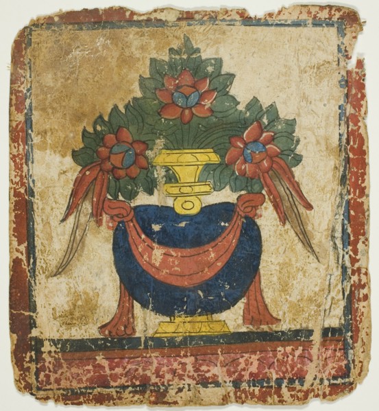 The Treasure Vase (Bumpa), from a Set of Initiation Cards (Tsakali), 14th/15th century.