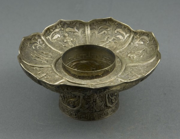 Lotus-Shaped Altar Bowl Stand, 18th century.