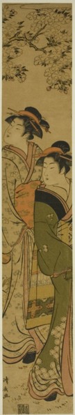 Two Geisha Walking under a Cherry Tree, c. 1781.