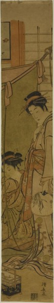 Courtesans Conversing through a Mosquito Net, c. 1782.