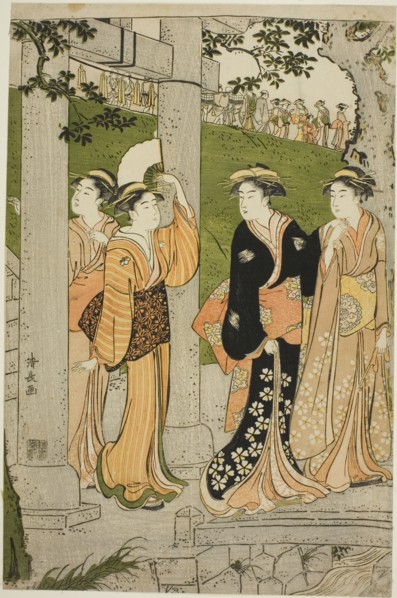 Women Visiting Mimeguri Shrine, c. 1788.