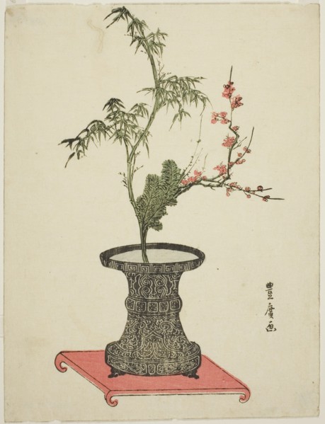Three friends ikebana, late 18th-early 19th century.