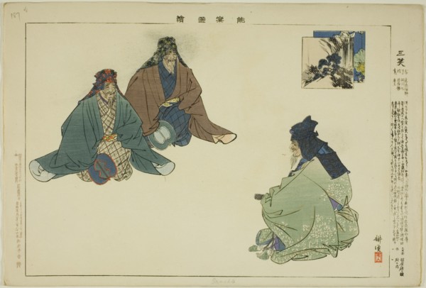 Sansho, from the series "Pictures of No Performances (Nogaku Zue)", 1898.