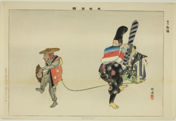 Utsubo-saru, from the series "Pictures of No Performances (Nogaku Zue)", 1898.