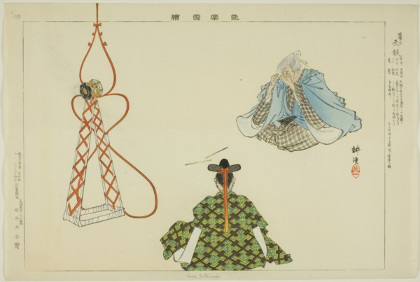 Sora Zutsumi, from the series "Pictures of No Performances (Nogaku Zue)", 1898.