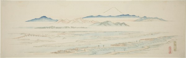 Village of Tamagawa (Tamagawa no sato), from an untitled series of famous views of the Edo suburbs, c. 1839/40.