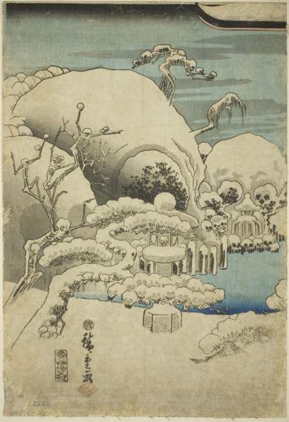 Taira no Kiyomori Sees an Apparition (Taira no Kiyomori kaii o miru zu), c. 1843/47.
