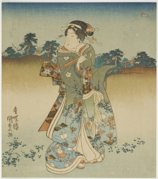 Woman on her way to visit a shrine, early 1830s.