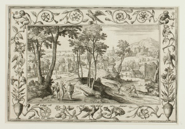 The Journey to Emmaus, from Landscapes with Old and New Testament Scenes and Hunting Scenes, 1584.