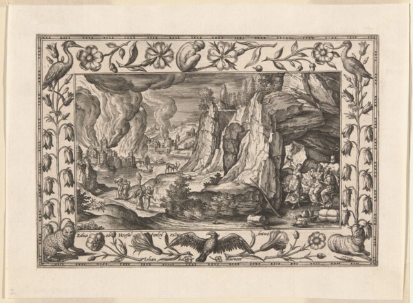 Lot and His Daughters, from Landscapes with Old and New Testament Scenes and Hunting Scenes, 1584.