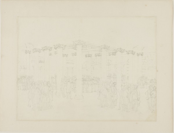 Study for The Coal Exchange, from Microcosm of London, c. 1808.