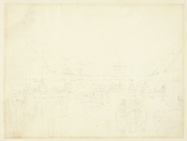 Study for Hospital, Middlesex, from Microcosm of London, c. 1808.