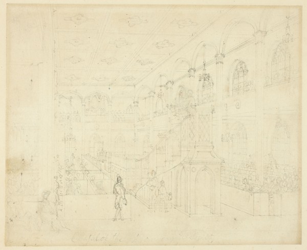 Study for Chapel of the Philanthropic Society, from Microcosm of London, c. 1809.