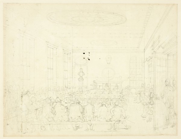 Study for Society for the Encouragement of Agriculture, from Microcosm of London, c. 1809.