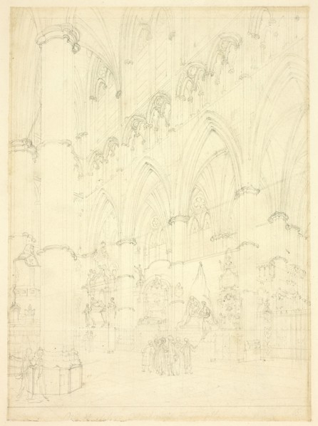 North Aisle, Westminster Abbey, c. 1809.