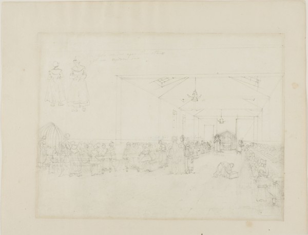 Study for Dining Hall, Asylum, c. 1808.
