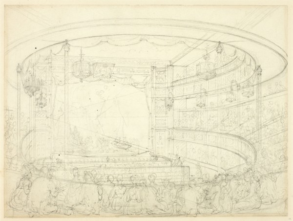 Study for Sadlers Wells Theater, c. 1809.