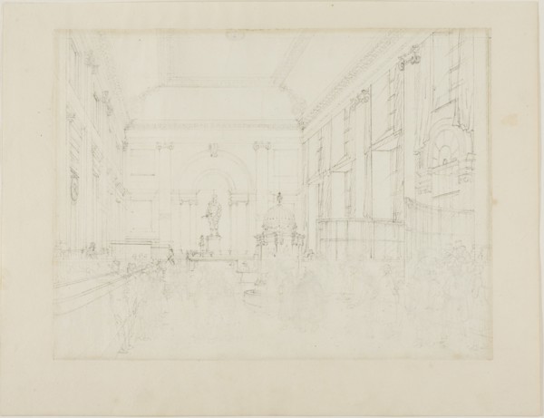 Study for the Great Hall, Bank of England, c. 1808.