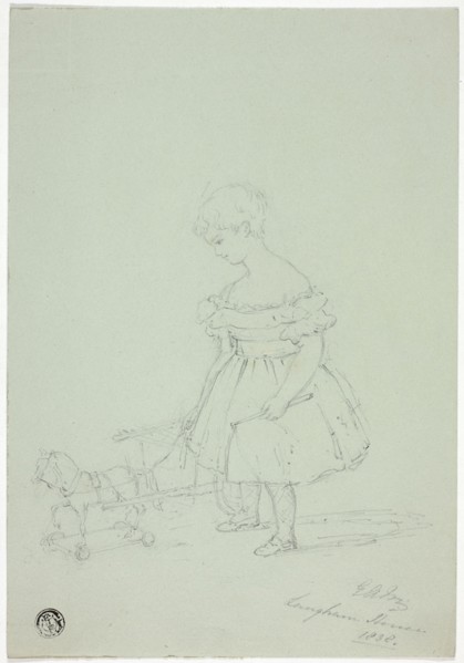 Girl with Toy Horse at Langham House, 1838.