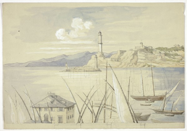 Genoa from the Croce di Malta, 1841.